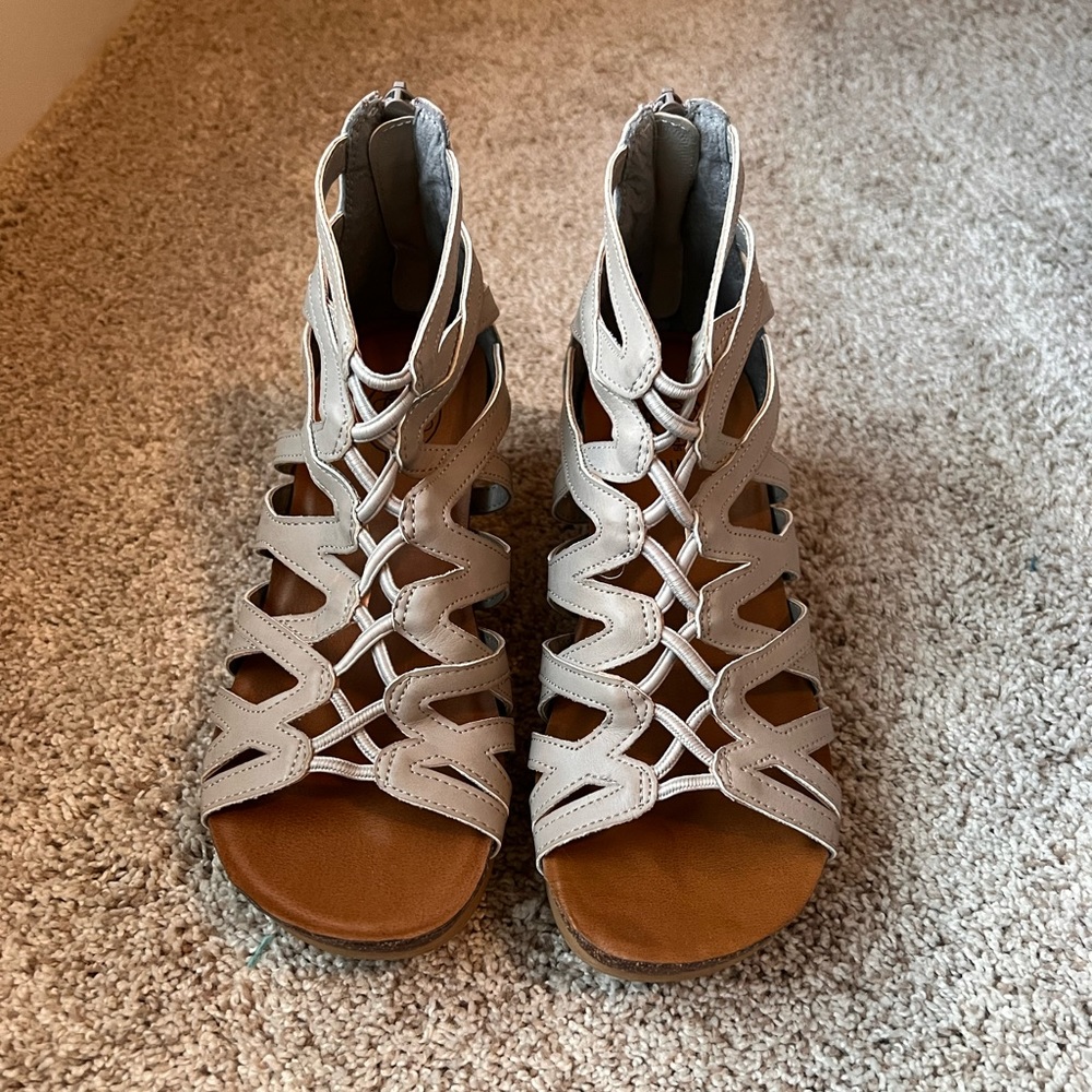 Gladiator style wedge sandals